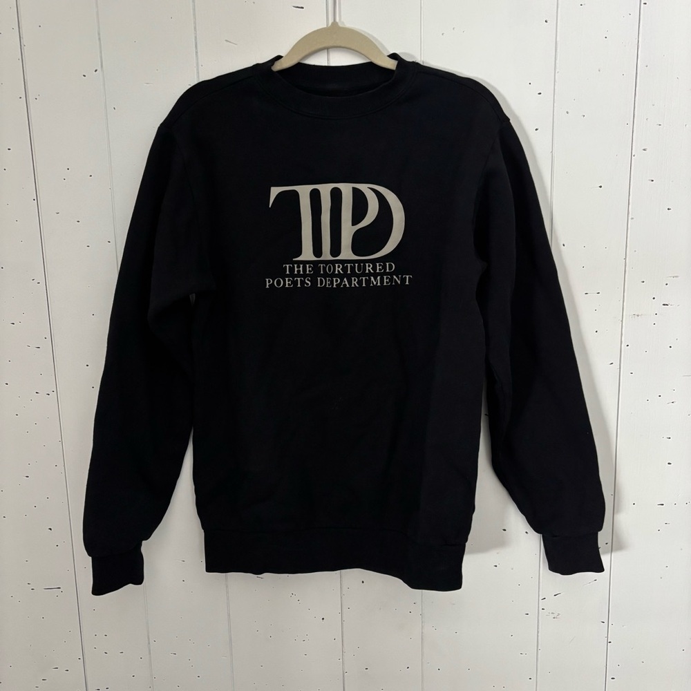 Taylor Swift TTPD Black Crew Sweatshirt